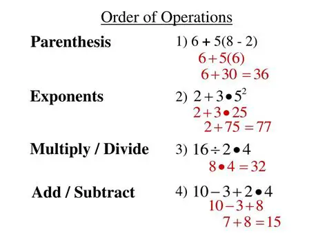 Applying Order of Operations to the Given Expression
