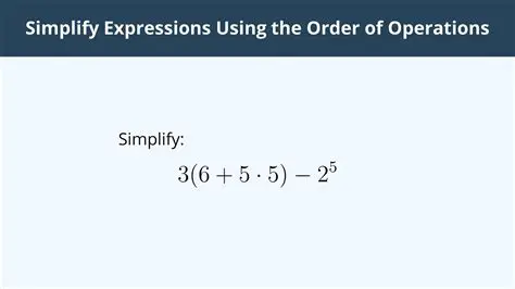 Applying the Order of Operations to Simplify Expressions