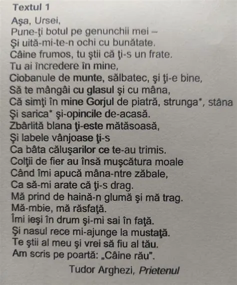 Asocierea cu un alt text literar studiat