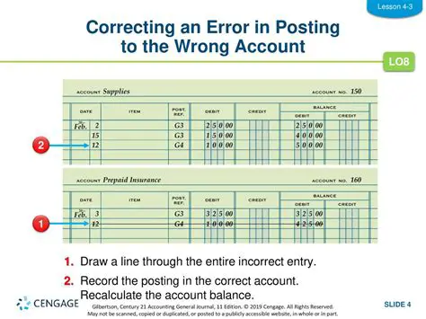 Correcting Incorrect Accounts