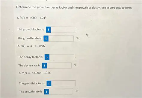 Determine the growth or decay factor