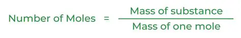 Determine the number of moles of the substance
