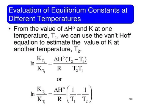 Equilibrium Constants at Different Temperatures