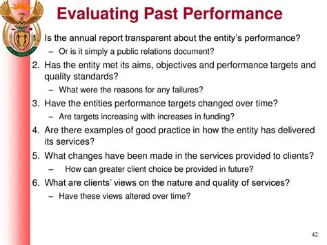 Evaluating past performance