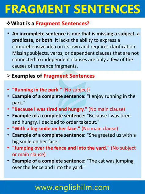 Example of a Sentence Fragment