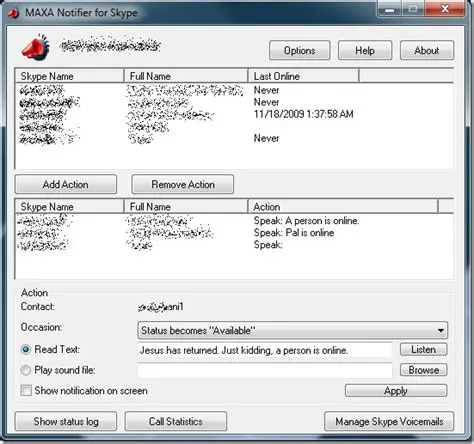 Key Features of MAXA Notifier for Skype