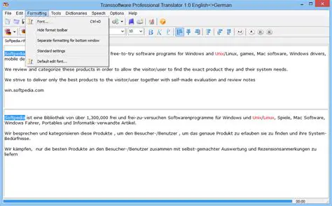 Key Features of Transsoftware Professional Translator