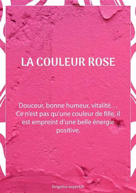 Les avantages de la couleur rose