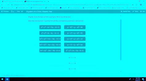 Matching Each Equation to the Correct Answer