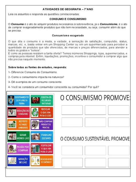 Perguntas e Respostas sobre o Consumismo e o Ambiente