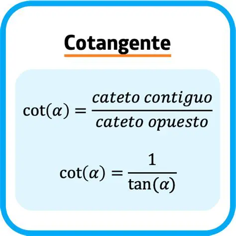 Propiedades de la cotangente