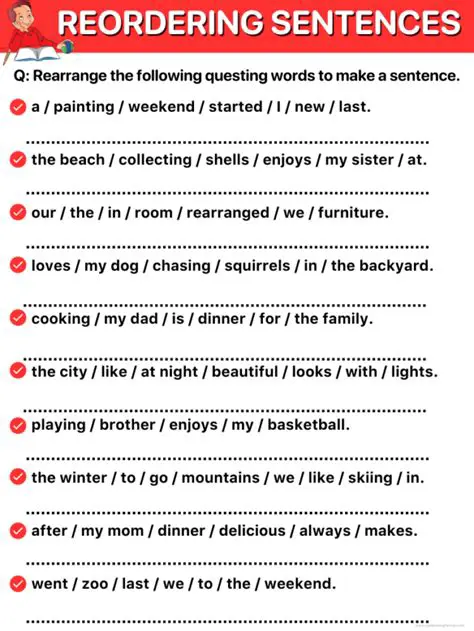 Reordering Words to Create Sentences
