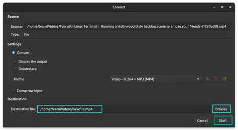 Select the Output File Name and Location