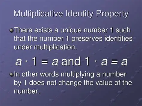 Significance of the Multiplicative Identity Property of One