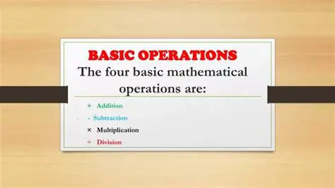 The Four Basic Mathematical Operators