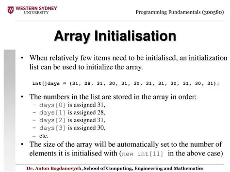 The Result of Array Initialization