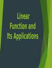 Understanding Linear Functions and Their Applications