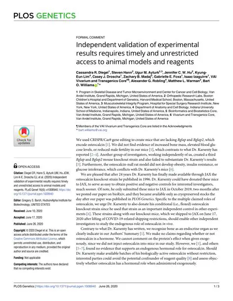 Validation of Experimental Results