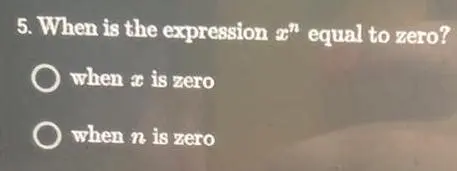 When the Expression is Equal to Zero
